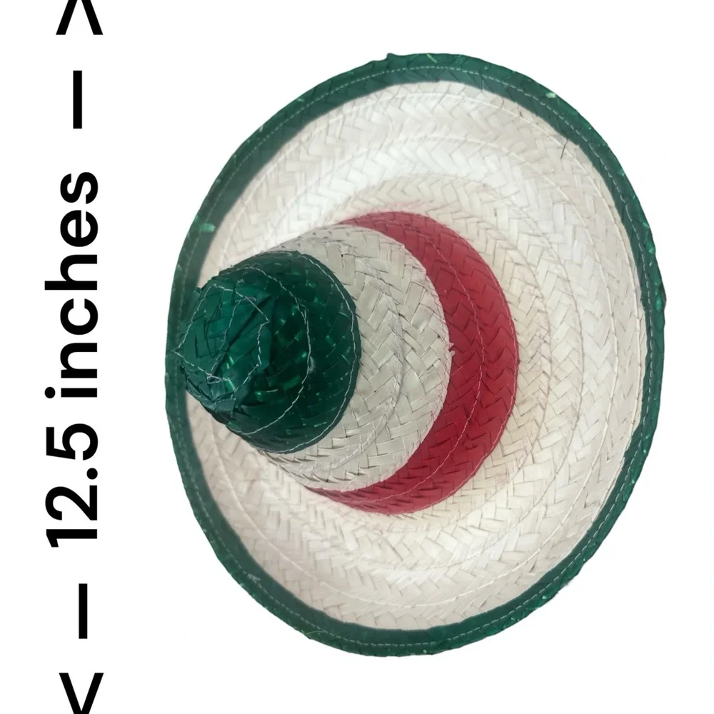 Fiesta Sombrero Party Hats - Red and Green